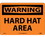 NMC 10" X 14" Vinyl Safety Identification Sign, Hard Hat Area, Price/each