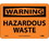 NMC 10" X 14" Vinyl Safety Identification Sign, Hazardous Waste, Price/each