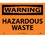 NMC 10" X 14" Vinyl Safety Identification Sign, Hazardous Waste, Price/each