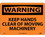 NMC 10" X 14" Vinyl Safety Identification Sign, Keep Hands Clear Of Moving.., Price/each