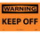 NMC 10" X 14" Vinyl Safety Identification Sign, Keep Off, Price/each