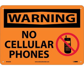 NMC W456 Warning No Cellular Phones Sign