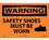 NMC 10" X 14" Vinyl Safety Identification Sign, Safety Shoes Must Be Worn.., Price/each