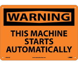 NMC W464 Warning This Machine Starts Automatically Sign