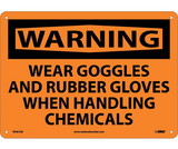 NMC W467 Warning Wear Ppe When Handling Chemicals Sign