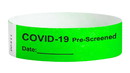 NMC WB02 Covid-19 Pre-Screened Date: __, Wristbands, Tyvek, 0.75