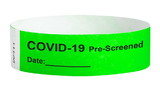 NMC WB02 Covid-19 Pre-Screened Date: __, Wristbands, Tyvek, 0.75