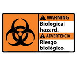 NMC WBA1 Warning Biological Hazard Sign - Bilingual