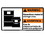 NMC 10" X 18" Vinyl Safety Identification Sign, 10 X 18 Warning Hazardous Material, Price/each