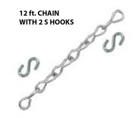 NMC WCC Wheel Chock Accessories, 12 ft. CHAIN WITH 2 S HOOKS