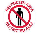 NMC WFS11 Restricted Area Walk On Floor Sign, Walk-On (Textured), 17