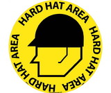 NMC WFS13 Hard Hat Area Walk On Floor Sign, Walk-On (Textured), 17