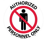 NMC WFS14 Authorized Personnel Only Walk On Floor Sign, Walk-On (Textured), 17