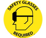 NMC WFS15 Safety Glasses Required Walk On Floor Sign, Walk-On (Textured), 17