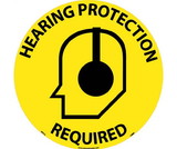NMC WFS16 Hearing Protection Required Walk On Floor Sign, Walk-On (Textured), 17