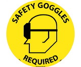 NMC WFS17 Safety Goggles Required Walk On Floor Sign, Walk-On (Textured), 17