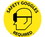 NMC WFS17 Safety Goggles Required Walk On Floor Sign, Walk-On (Textured), 17" x 17", Price/each