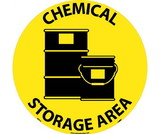 NMC WFS19 Chemical Storage Area Walk On Floor Sign, Walk-On (Textured), 17