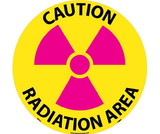 NMC WFS22 Caution Radiation Area Walk On Floor Sign, Walk-On (Textured), 17