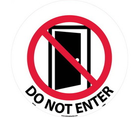 NMC WFS24 Do Not Enter Walk On Floor Sign, Walk-On (Textured), 17" x 17"