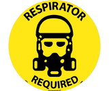 NMC WFS31 Respirator Required Walk On Floor Sign, Walk-On (Textured), 17