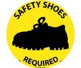 NMC WFS32 Safety Shoes Required Walk On Floor Sign, Walk-On (Textured), 17
