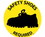 NMC WFS32 Safety Shoes Required Walk On Floor Sign, Walk-On (Textured), 17" x 17", Price/each