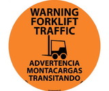 NMC WFS34 Warning Forklift Traffic Bilingual Sign, Walk-On (Textured), 17