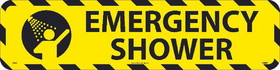 NMC WFS43 Emergency Shower Walk On Sign, Walk-On (Textured), 6" x 24"