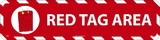 NMC WFS44 Red Tag Area Walk On Sign, Walk-On (Textured), 6