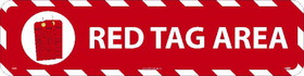 NMC WFS44 Red Tag Area Walk On Sign, Walk-On (Textured), 6" x 24"