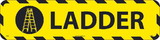NMC WFS45 Ladder Walk On Sign, Walk-On (Textured), 6