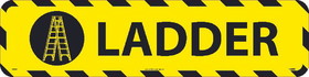 NMC WFS45 Ladder Walk On Sign, Walk-On (Textured), 6" x 24"