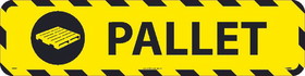 NMC WFS47 Pallet Walk On Sign, Walk-On (Textured), 6" x 24"
