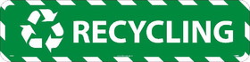 NMC WFS49 Recycling Walk On Sign, Walk-On (Textured), 6" x 24"