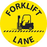 NMC WFS55 Forklift Lane Walk On Sign, Walk-On (Textured), 17