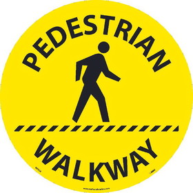 NMC WFS56 Pedestrian Walkway Walk On Sign, Walk-On (Textured), 17" x 17"