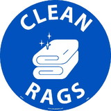 NMC WFS57 Clean Rags Walk On Sign, Walk-On (Textured), 17