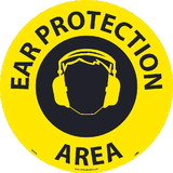 NMC WFS58 Ear Protection Area Walk On Sign, Walk-On (Textured), 17