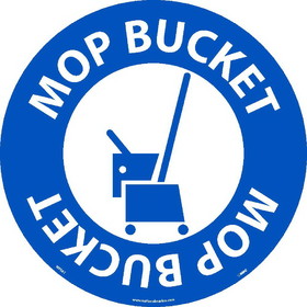 NMC WFS61 Mop Bucket Walk On Sign, Walk-On (Textured), 17" x 17"