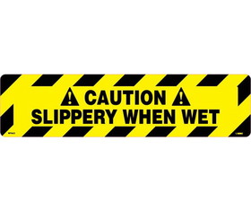 NMC WFS622 Caution Slippery When Wet Anti-Slip Cleat, Walk-On (Textured), 6" x 24"