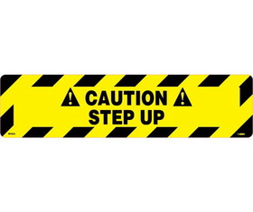 NMC WFS623 Caution Step Up Anti-Slip Cleat, Walk-On (Textured), 6" x 24"