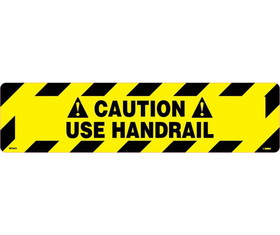 NMC WFS624 Caution Use Handrail Anti-Slip Cleat, Walk-On (Textured), 6" x 24"