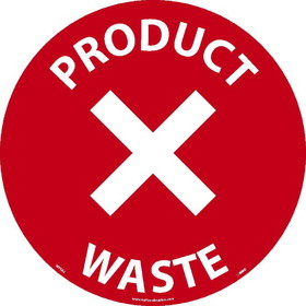 NMC WFS62 Product Waste Walk On Sign, Walk-On (Textured), 17" x 17"