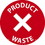 NMC WFS62 Product Waste Walk On Sign, Walk-On (Textured), 17" x 17", Price/each
