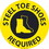 NMC WFS65 Steel Toe Shoes Required Walk On Sign, Walk-On (Textured), 17" x 17", Price/each