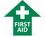 NMC WFS6 First Aid Walk On Floor Sign, Walk-On (Textured), 17" x 17", Price/each