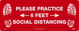NMC WFS74 Practice Social Dist. Walk On Floor Sign