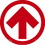 TEXWALK- ARROW GRAPHIC- RED/WHITE- 8 X 8- REMOVABLE ADHESIVE BACKED- SLIP-RESISTANT FLOOR SIGN- 10 PACK