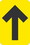 NMC 6" X 4" Walk On Floor Sign, Directional Arrow, Black/Yellow, Price/10/ package